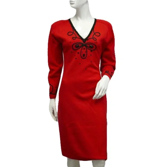 Outlander | Dresses | Outlander Womens Red Knit Dress Sz M Sku 00089 |  Poshmark